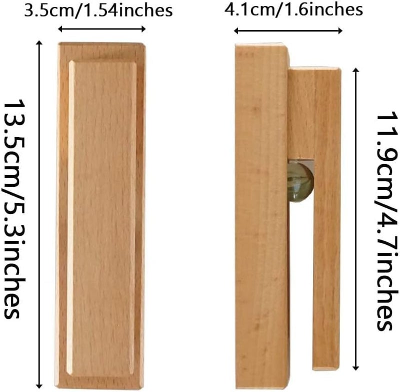JINMURY Wood Towel Hooks -Set of 2 Self Adhesive Vintage Towel Holder Wooden Wall Mounted Towel Racks for Bathroom and Kitchen Home Decor- Quick Drying, Firmly Holds(Beech) - Image 1